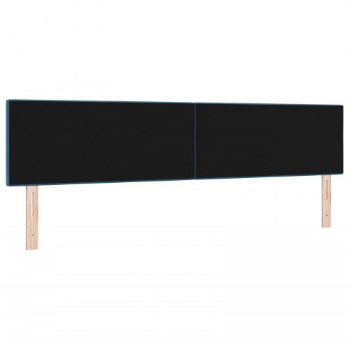 Sengegavl med LED-lys blå 200 cm - fløjl