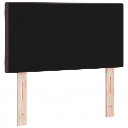 LED-sengegavl i brunt stof - 80 x 7 x 88 cm