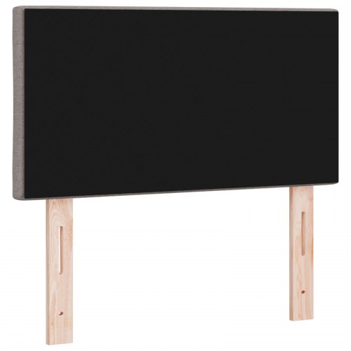 LED sengegavl gråbrun stof - 80 x 7 x 88 cm