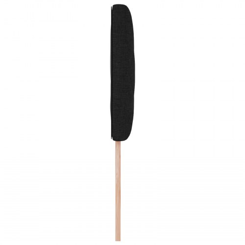 LED-sengegavl i sort stof - 90 x 7 x 88 cm
