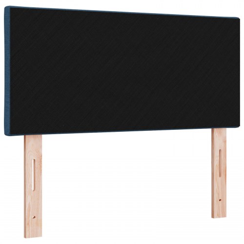 LED-sengegavl i blåt stof - 90 x 7 x 88 cm