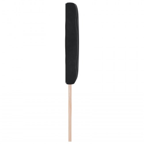 LED-sengegavl i fløjl - sort, 144 cm