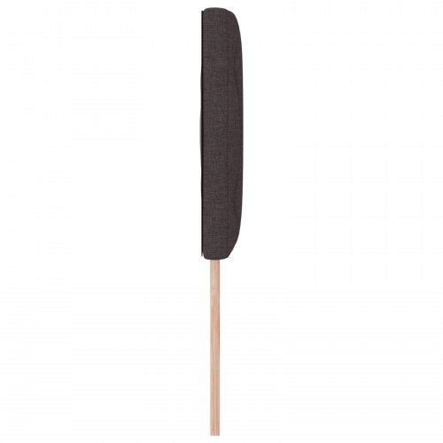LED-sengegavl i stof - lysegrå, 160 cm