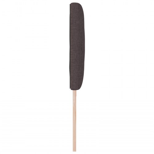 LED-sengegavl i brunt stof - 200 x 7 x 78-88 cm