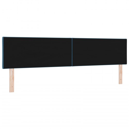 LED sengegavl 200 cm - mørk blå fløjl