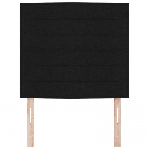 LED-sengegavl i stof - sort, 80 cm