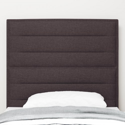 LED-sengegavl mørk brun 80 cm - stof