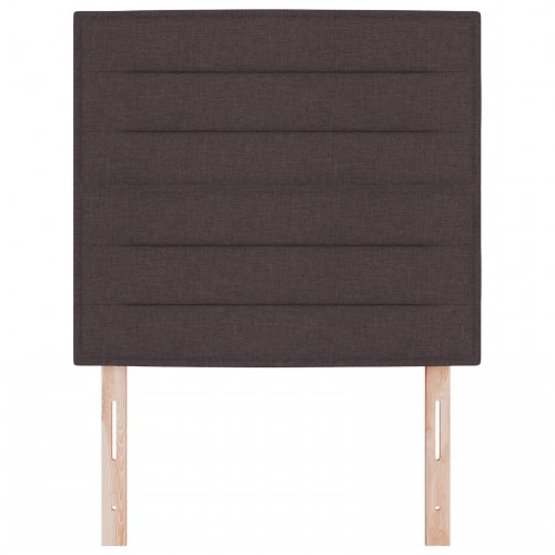LED-sengegavl mørk brun 90 cm - stof