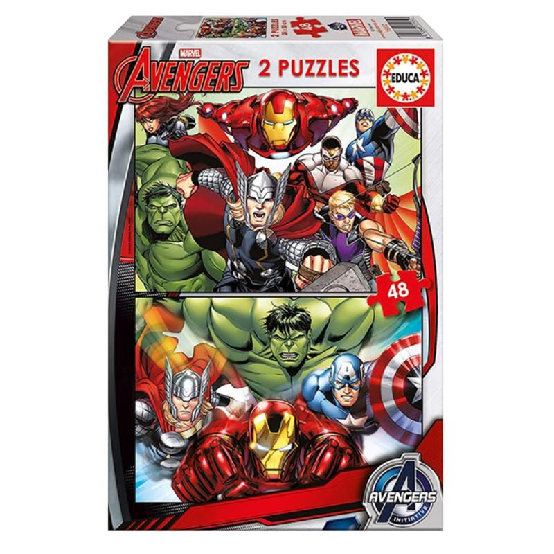 Børne Puslespil Marvel Avengers Educa (2 x 48 stk)