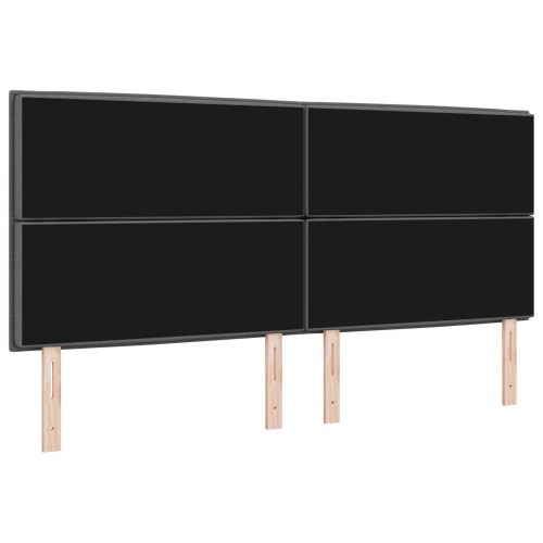 LED-sengegavl i stof - mørkegrå, 200 cm