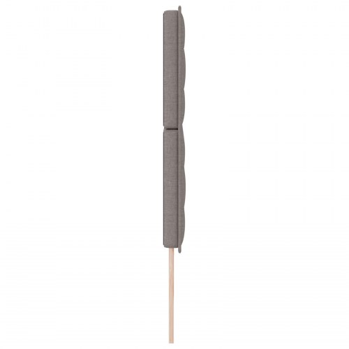 LED-sengegavl i gråbrun stof - 200 cm