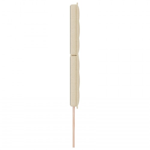 LED-sengegavl i stof - creme, 200 cm
