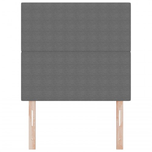 LED-sengegavl i lysegrå velour - 100 cm