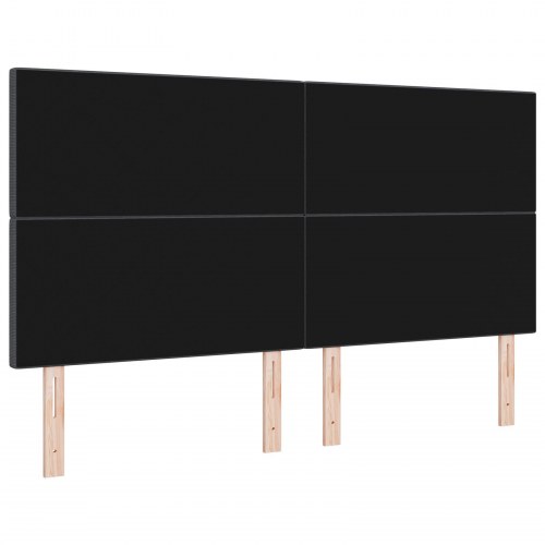 LED-sengegavl i velourstof - mørkegrå 180 cm