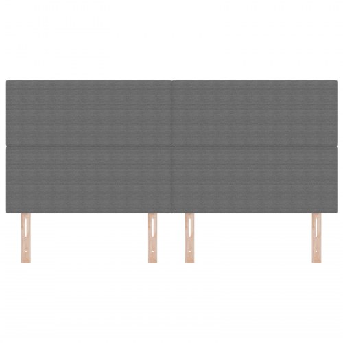 LED-sengegavl i velourstof - lysegrå 200 cm