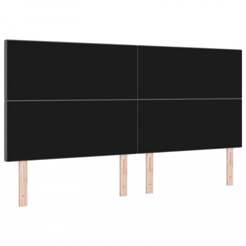 LED-sengegavl i velourstof - lysegrå 200 cm