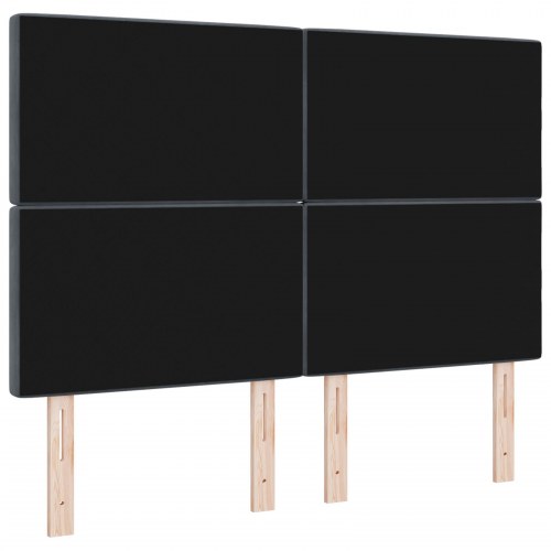 LED-sengegavl i fløjl - mørkegrå, 160 x 7 x 128 cm