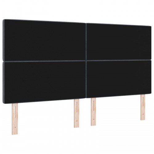 LED-sengegavl i fløjl - mørkegrå, 180 x 7 x 128 cm