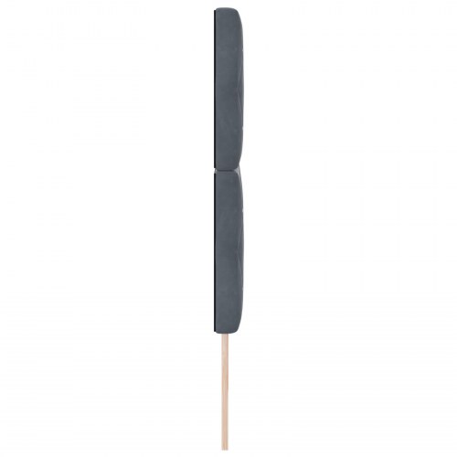 LED-sengegavl i fløjl - mørkegrå, 200 cm