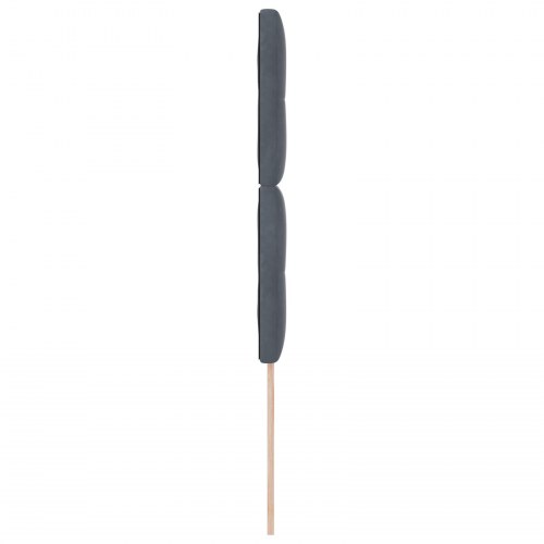 Sengegavl med LED-lysstrimler - grå, 80 cm