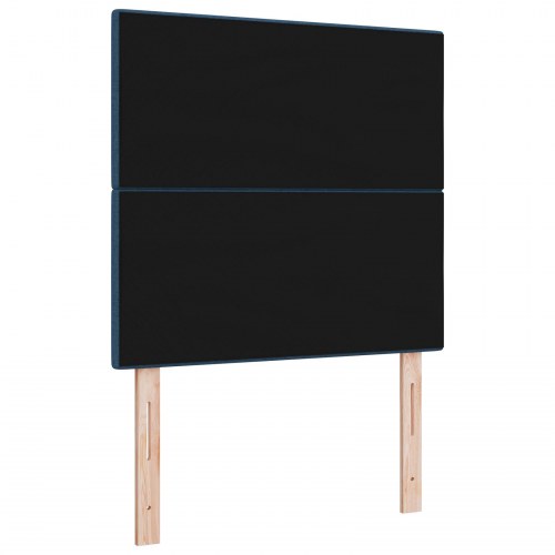 LED-sengegavl i stof - blå, 90 cm