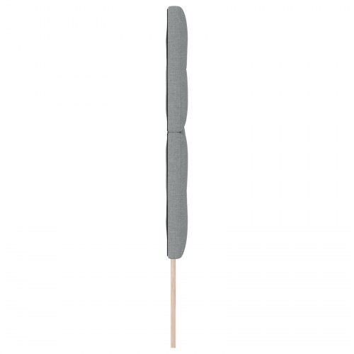 LED-sengegavl i stof - lysegrå 160 cm