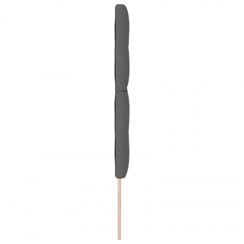 LED-sengegavl i stof - mørkegrå, 160 cm