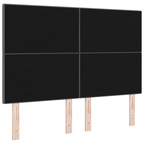 LED-sengegavl i stof - mørkegrå, 160 cm