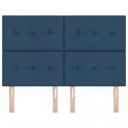 LED-sengegavl i blå polyester - 160 cm
