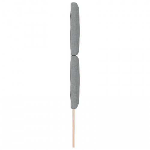 LED-sengegavl i stof - lysegrå, 80 cm