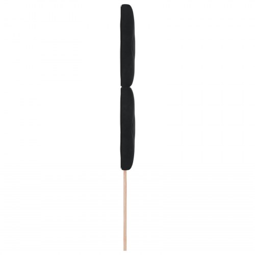 LED sengegavl i sort fløjl - 100 cm