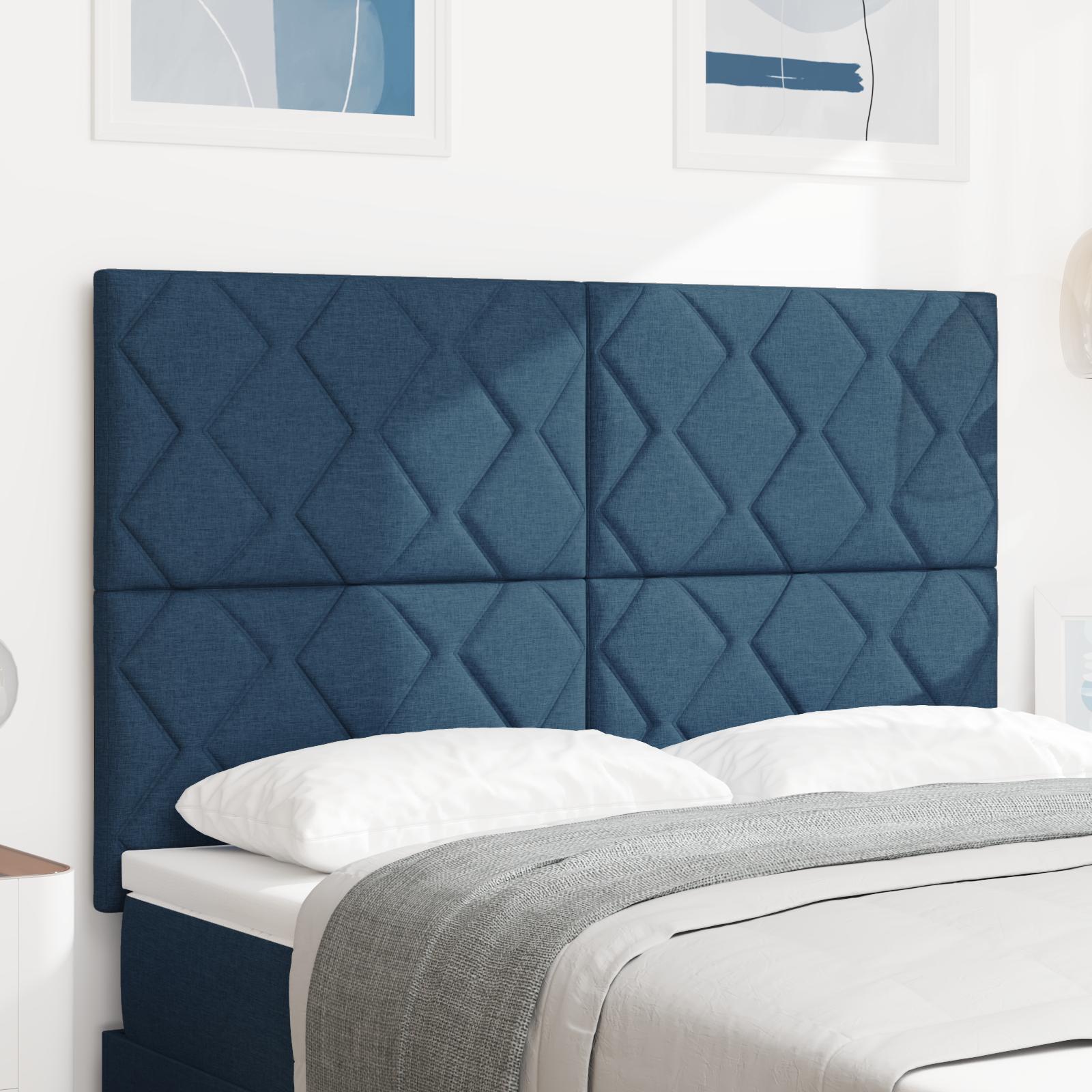 vidaXL LED sengegavl Lysegrå 144 cm Stof