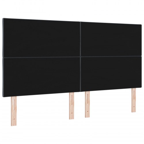 LED-sengegavl i mørkegrå fløjl - 180 cm