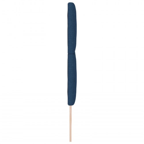 LED-sengegavl i blåt stof - 200 cm