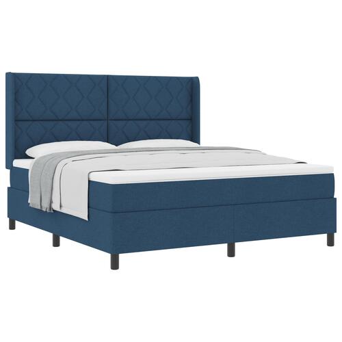 Boxspring Seng med Madras - Blå - 180x200 cm - Stof