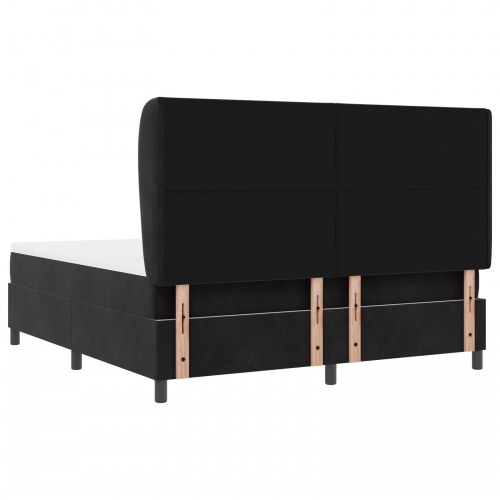 Kontinentalseng med madras Sort 200 x 180 cm Polyester