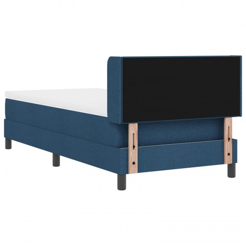 Kontinentalseng med madras Blå 200 x 90 cm Polyester