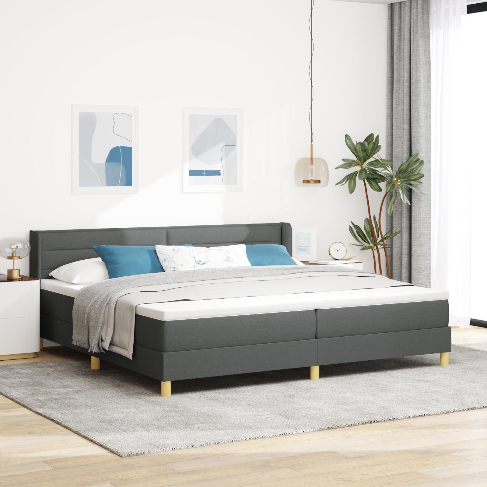 Kontinentalseng Stof Lysegrå - Linjer design / 200 x 200 cm / Mørkegrå