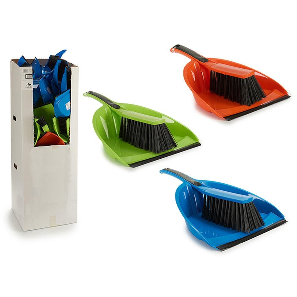 Rengøringssæt Fejekost og Fejebakke Hånd Gummi Plastik (23 x 8,5 x 32 cm)