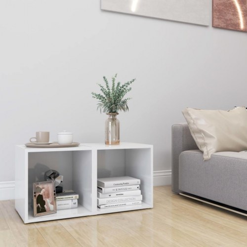 Tv-skabe 2 stk. 37x35x37 cm spånplade hvid højglans
