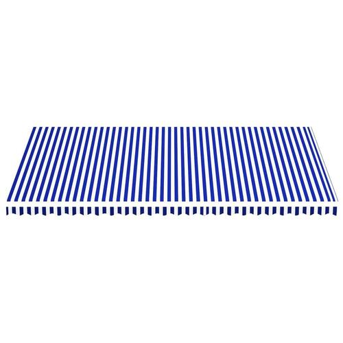 Udskiftningsdug til markise 6x3,5 m blå og hvid
