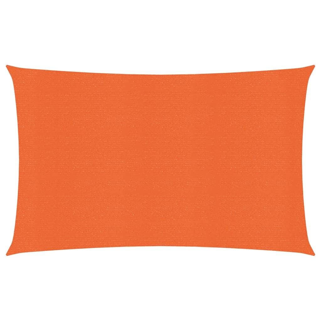 Solsejl 160 g/m² 3,5x5 m HDPE orange