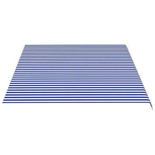 Udskiftningsdug til markise 5x3,5 m blå og hvid