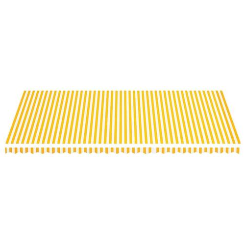 Udskiftningsdug til markise 6x3,5 m gul og hvid