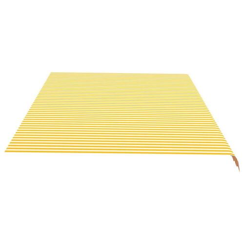Udskiftningsdug til markise 6x3,5 m gul og hvid