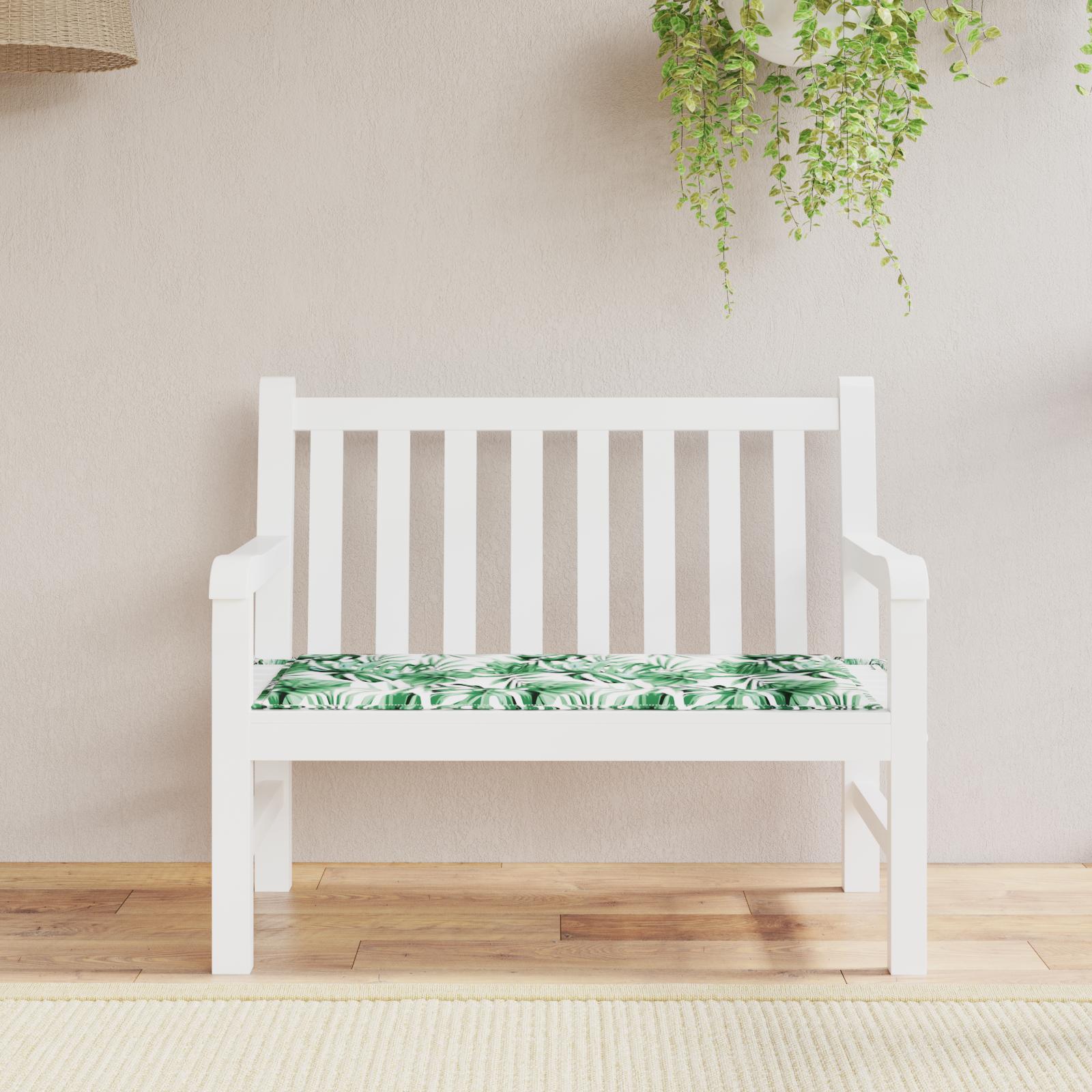 Havebænkpude Blomstret Grøn 100 x 50 x 4 cm Oxford stof