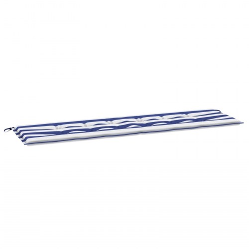Bænkepude i Oxford-stof - stribet sort, 150 × 50 × 3 cm