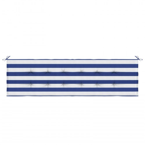 Bænkepude i Oxford-stof - stribet sort, 150 × 50 × 3 cm