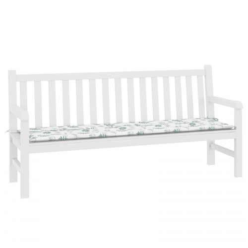 Bænkepude med bladmønster - Oxford-stof 150 × 50 × 3 cm