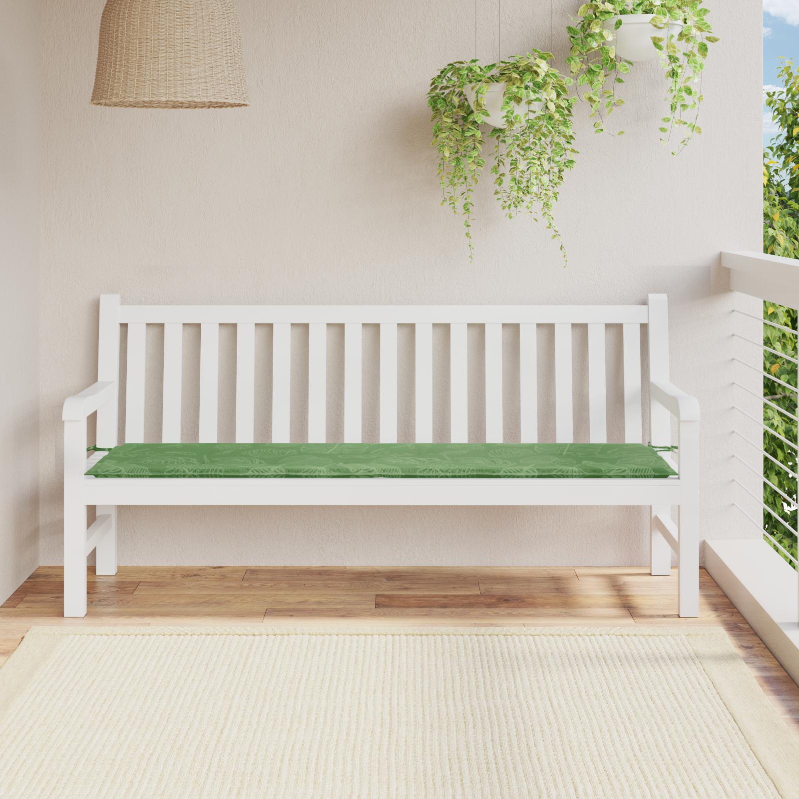 Havebænkpude Blomstret Grøn 180 x 50 x 4 cm Oxford stof